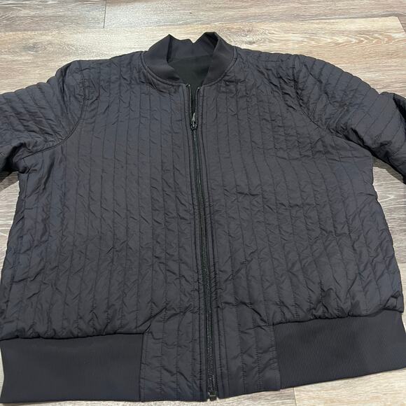 Lululemon Athletica Black Bomber Jacket Reversible Size 10 - Picture 4 of 12